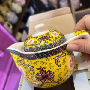 Théière jaune design oriental en céramique (350 ml) avec infuseur en métal (Copie)
