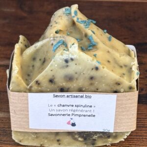 Savon artisanal et biologique - 90 g - Chanvre/ Spiruline (surgras 8 %) : Le savon des peaux matures