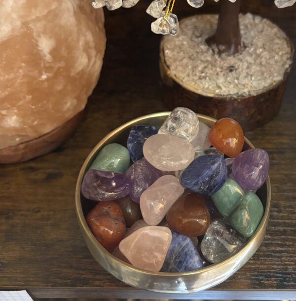 Ensemble 6 petits chakras : Quartz clair + Améthyste + Sodalite  + Aventurine + Quartz rose + Cornaline