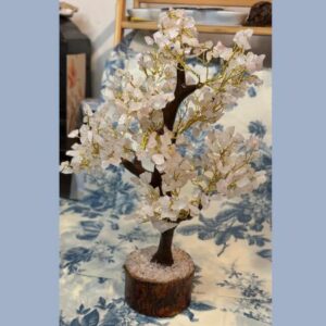 Arbre du bonheur Quartz Rose clair 27 30 cm