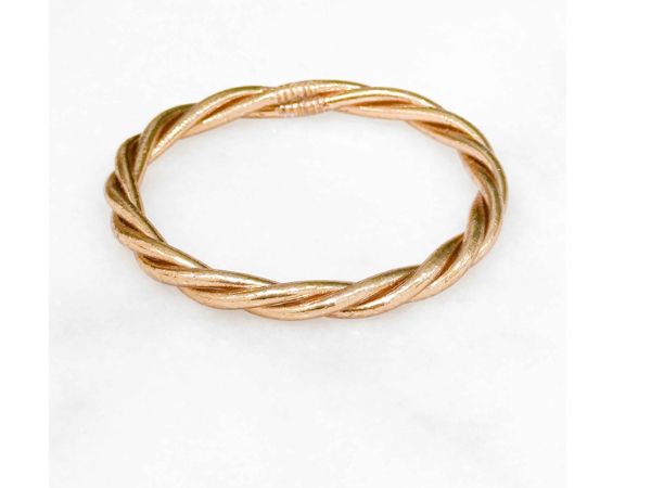 Bracelet Bouddhiste véritable torsadé - Champagne