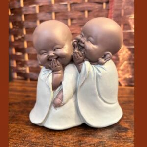 Figurine 2 bonzes rieurs
