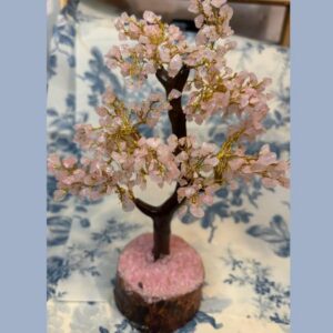 Arbre du bonheur Quartz tres Rose 27 30 cm