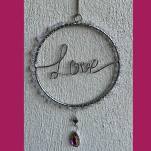 Attrape soleil Love Quartz rose goutte rose