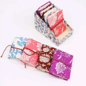 Carnets en coton imprimé