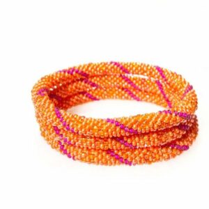 Bracelet Nepalais Orange et rose BR_NEPAL_16_415