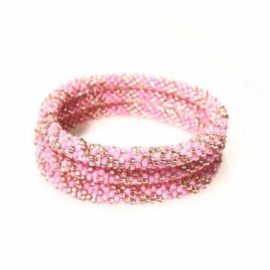 Bracelet Nepalais Rose et or BR_NEPAL_16_419