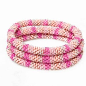 Bracelet Nepalais Rose rayé BR_NEPAL_9_2_28